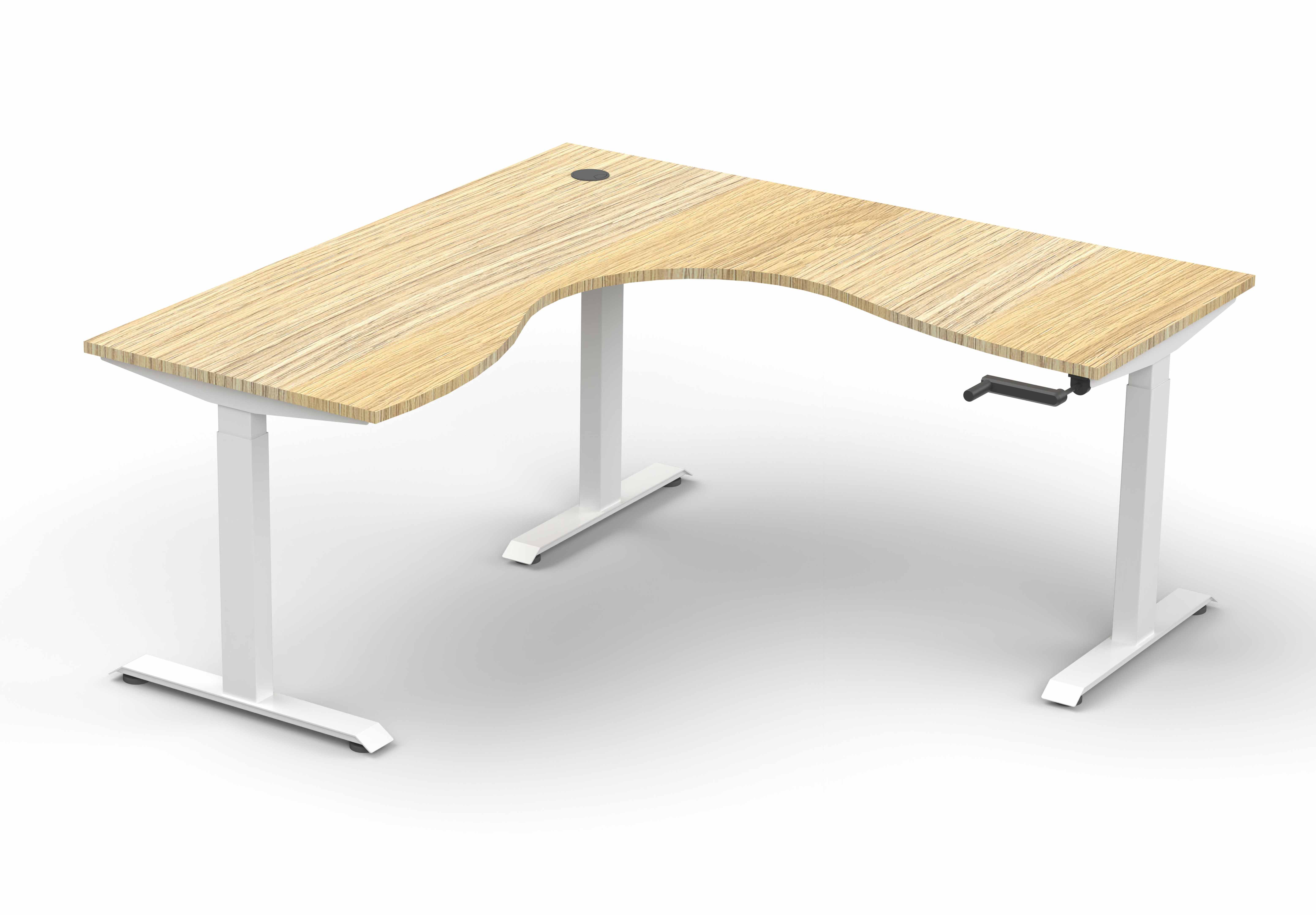 Boost Crank Height Adjustable Corner Desk - 1800x1800 NOWS